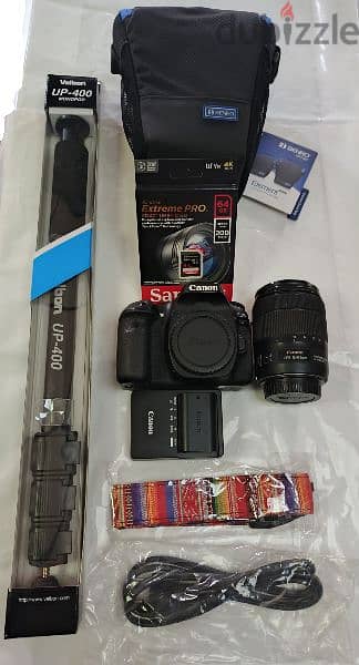 Camera Canon 80D with lens 18-135mm NANO USM like new 0