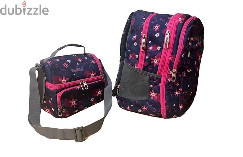 Exsport  2in 1 school bag with lunch box and pencil case 4