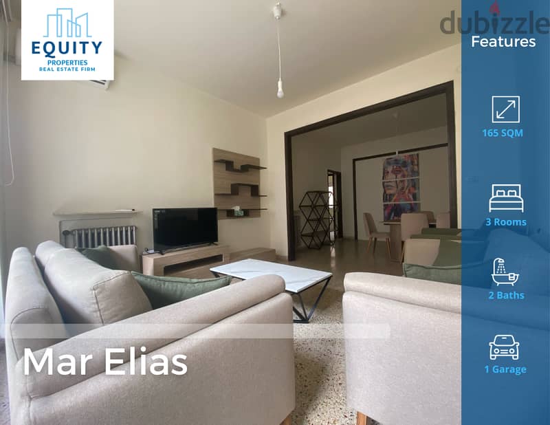 Fully Furnished Apartment For Rent In Mar Elias شقة للايجار #HG897161 0