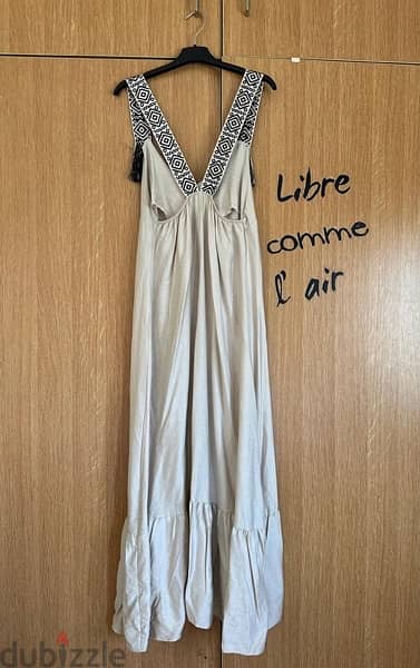 High Quality Long Dress available - One Size - in White, Beige 1