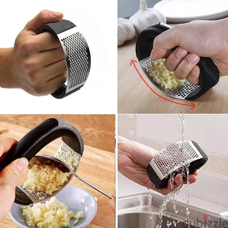 Stainless steel garlic presser اداة طحن الثوم 1