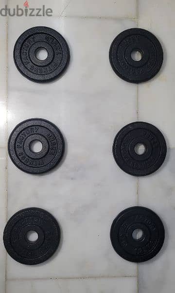 metal plates with dumbbels and barbell (negotiable price) 2