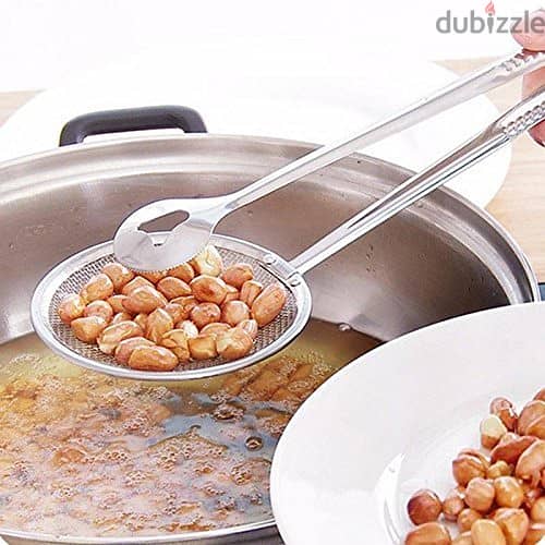 Multifunctional Stainless Steel Sieve Filter Spoon with Clip Food 1