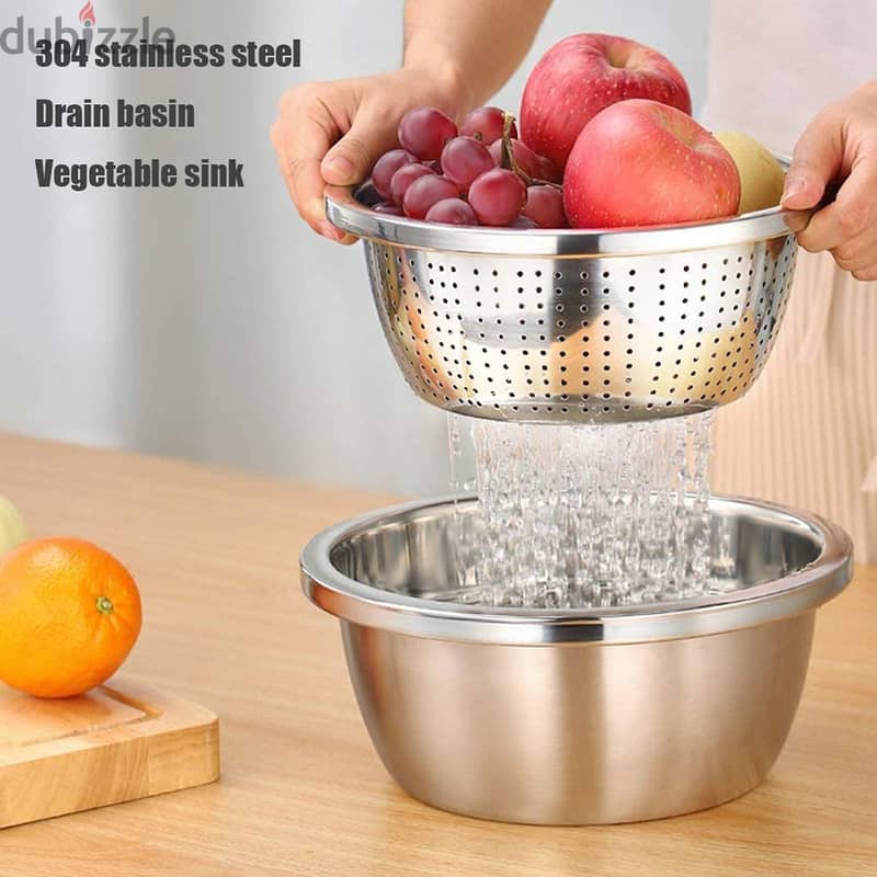 304 Stainless Steel Microporous Colander(1pc) 3