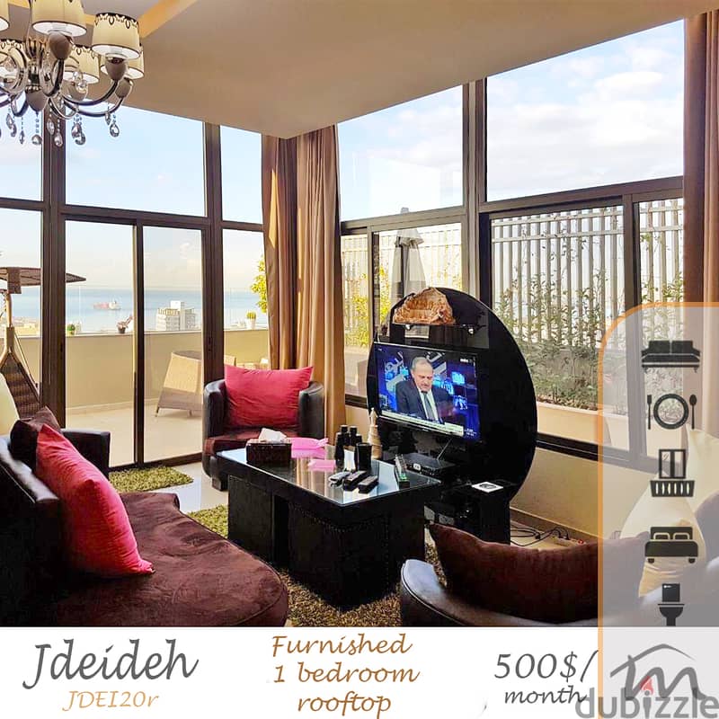 Jdaide | Furnished/Equipped 1 Bedroom Apartment with a Terrace | Catch 0