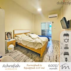 Ashrafieh | Furnished/Equipped 2 Bedrooms | 2 Balconies | Elevator