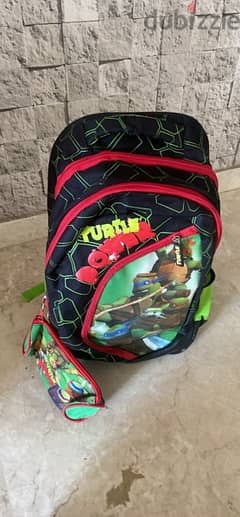 bag for school/ brand turtle/ 3 zipper