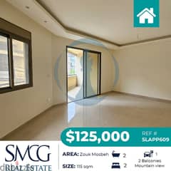 Brand new apartment for sale in Zouk Mosbeh with Mountain view!!