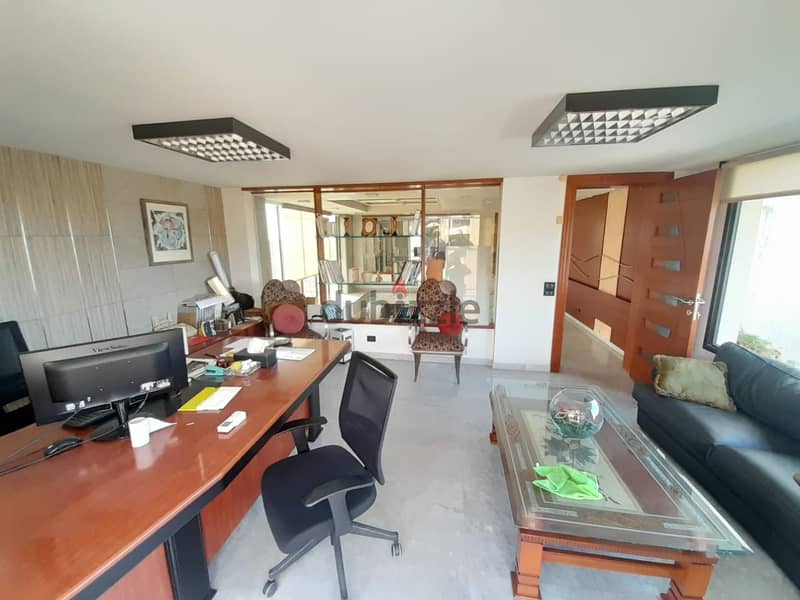 Prime location Fully Furnished 2 floors Office with Terrace in Mkalles 12