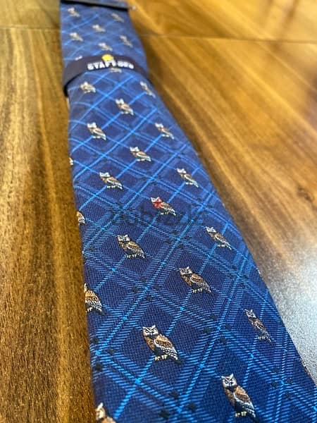 STAFFORD Blue “Owl” Tie. 2