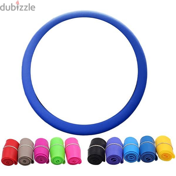 Universal Solid Color Anti-slip Silicone Car Steering Wheel Protective 2