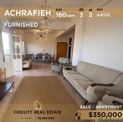 Apartment for sale in Achrafieh furnished AA125 شقة مفروشة في الأشرفية 0