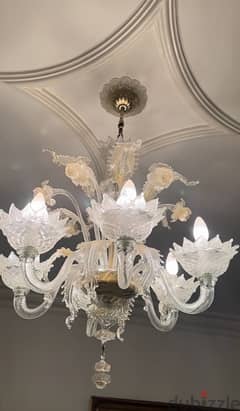 3 chandeliers cristal murano 0