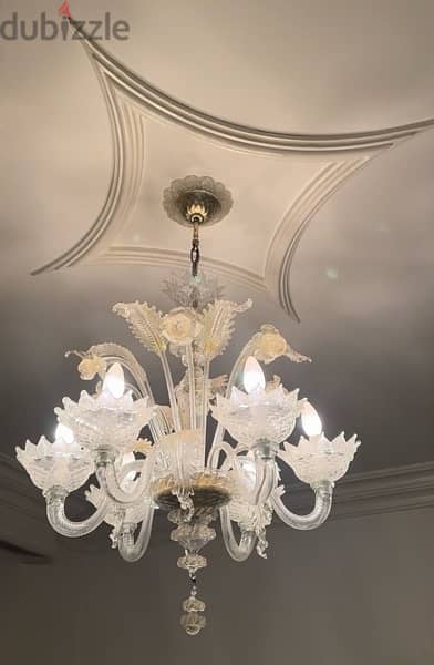 3 chandeliers cristal murano 2