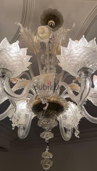 3 chandeliers cristal murano 3