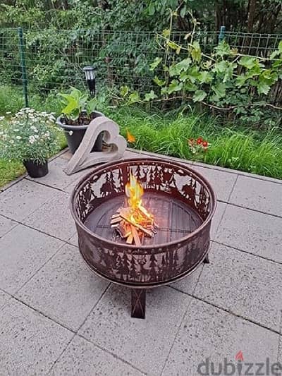 reindeer firepit -outdoor fireplace