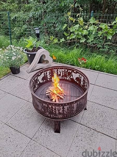 reindeer firepit -outdoor fireplace 0