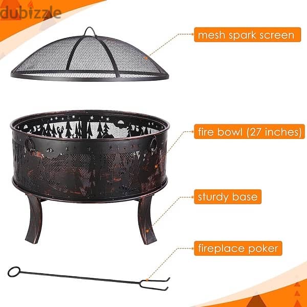 reindeer firepit -outdoor fireplace 2