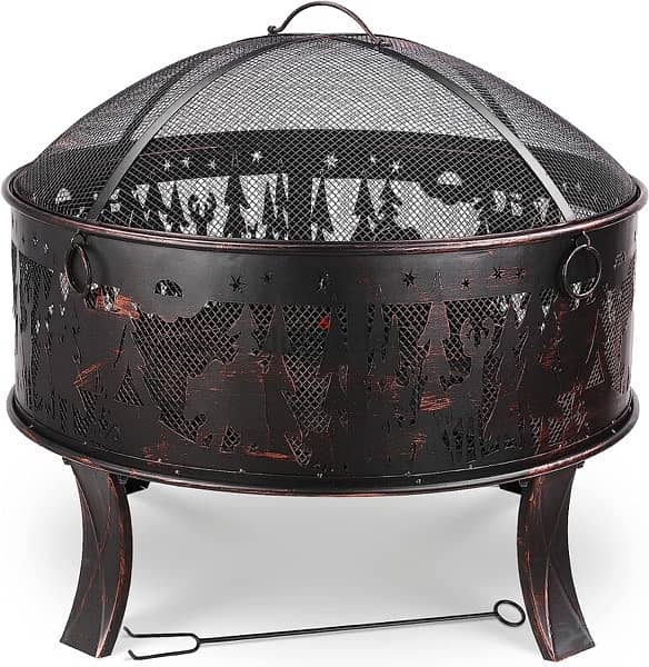 reindeer firepit -outdoor fireplace 3