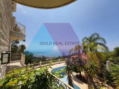 1500 m2 villa+garden +terrace+pool+Open Sea View for sale in Keserwan