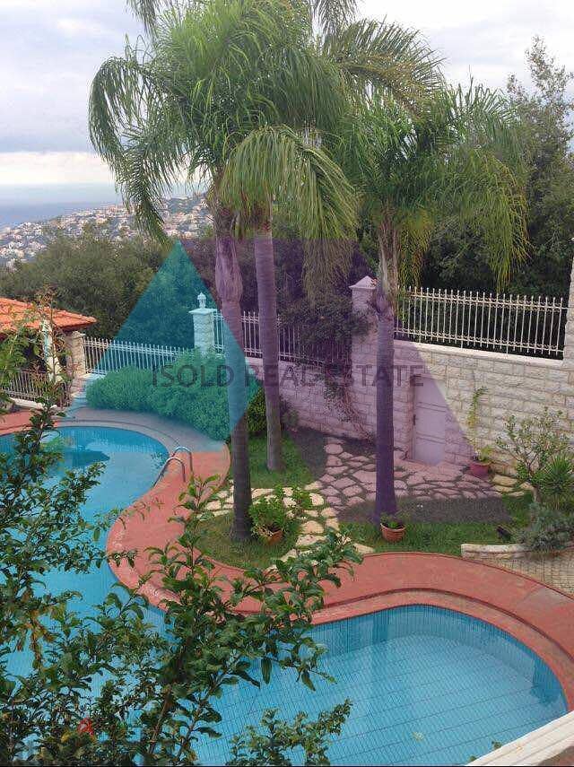 1500 m2 villa+garden +terrace+pool+Open Sea View for sale in Keserwan 2