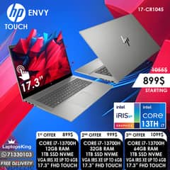 Hp Envy 17-CR1045 Core i7-13700h Vga Iris Xe 17.3" Touch Laptops