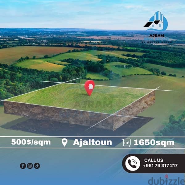 Land For Sale In Ajaltoun | أرض للبيع في عجلتون 0