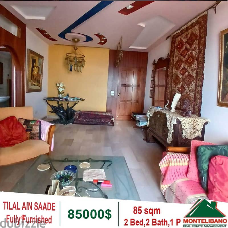 85000$!! Fully Furnished Apartment for sale in Tilal Ain Saade 0