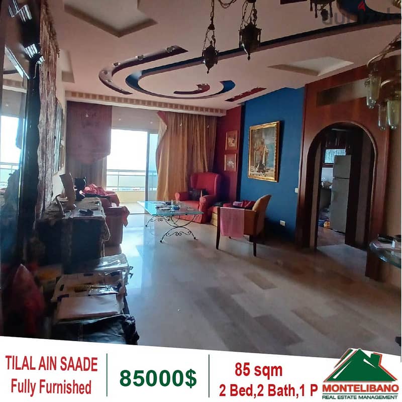 85000$!! Fully Furnished Apartment for sale in Tilal Ain Saade 1