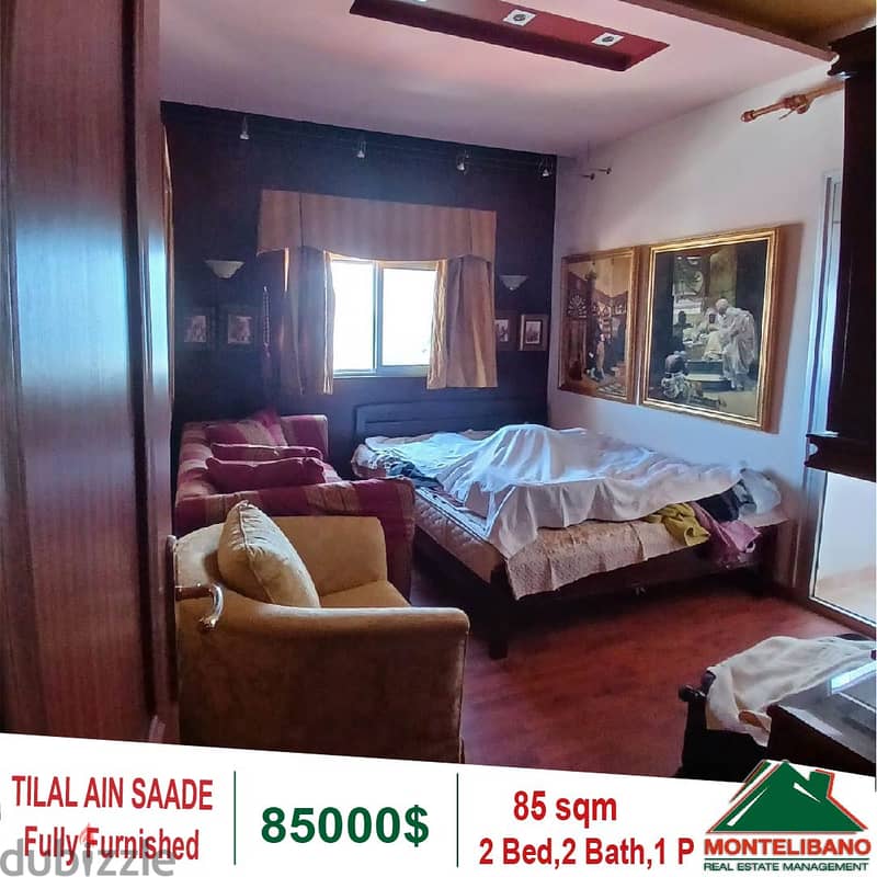 85000$!! Fully Furnished Apartment for sale in Tilal Ain Saade 2