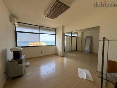 100 Sqm | Prime Location Office For Rent In Jal El Dib | Sea View