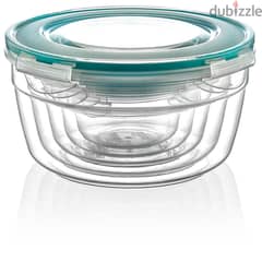 5-Piece Round Airtight Food Storage Containers for Kitchen, BPA-Free 0