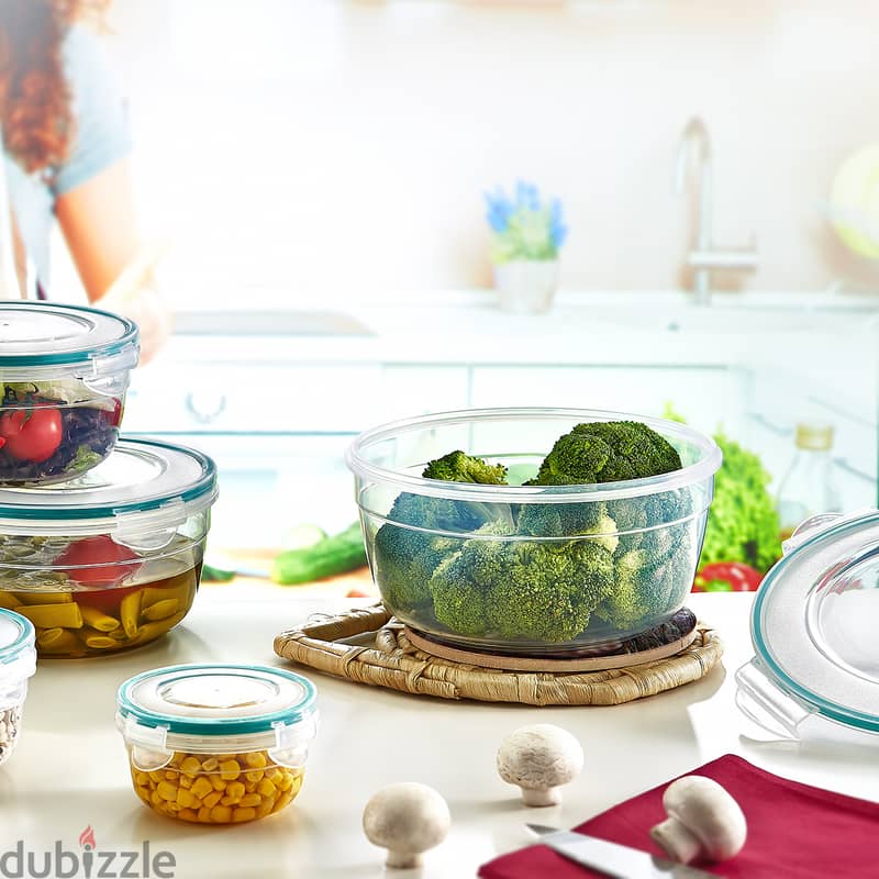 5-Piece Round Airtight Food Storage Containers for Kitchen, BPA-Free 1