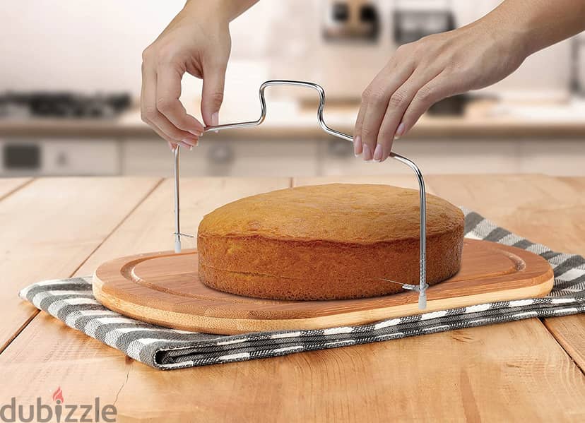 Adjustable 1-Wire Layer Cake Cutter and Leveler, Stainless Steel 0