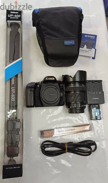 camera Canon 80D with lens 18-135mm STM like new 0