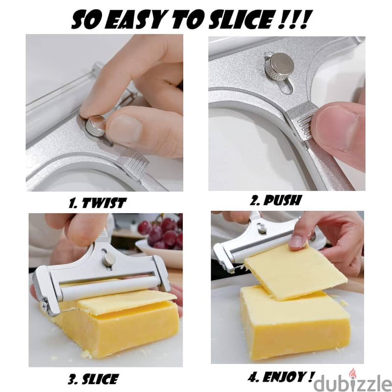 Adjustable Thickness Cheese Slicer Stainless Steel Wire Cheese Cutter 1