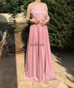 Long Evening Dress Pink