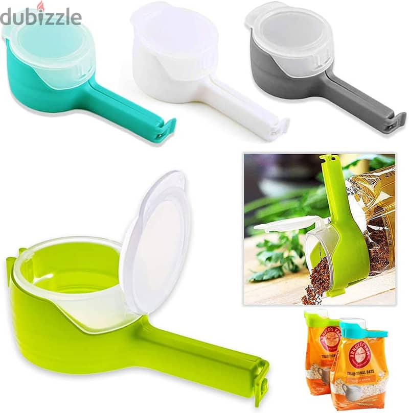 Bag Clips for Food, Food Storage Sealing Clips with Pour Spouts 1