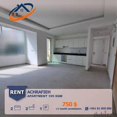 شقة للايجار في الاشرفية Apartment for Rent in ACHRAFIEH 750$ 0