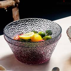 Bowls Household Glass Rice Bowl, Salad Bowl, Large Fruit Bowl 0