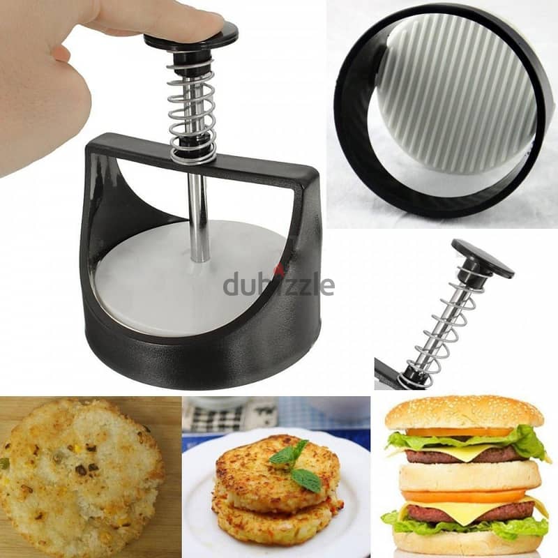 Burger Press, Adjustable Hamburger Patty Maker,Non-Stick Patty Making 1