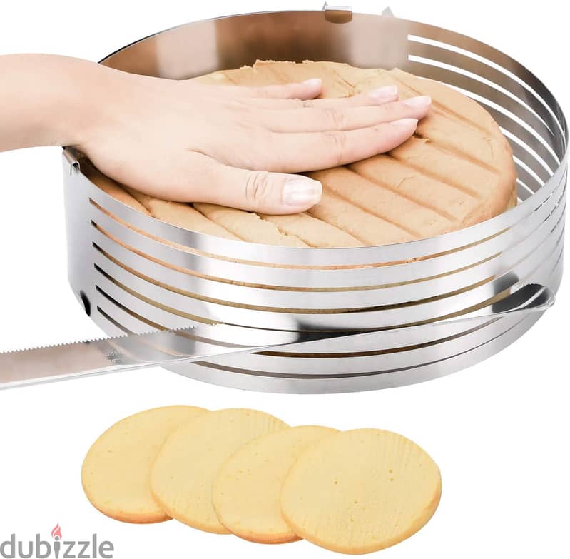 Cake Leveler Slicer, Adjustable Round Cake Rings, Cake cutter,7 Layer 1