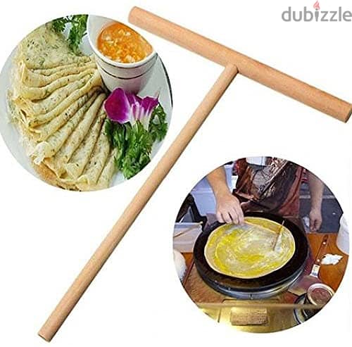 Crepe Maker Pancake Batter Wooden Spreader Stick, 2 Pieces 0