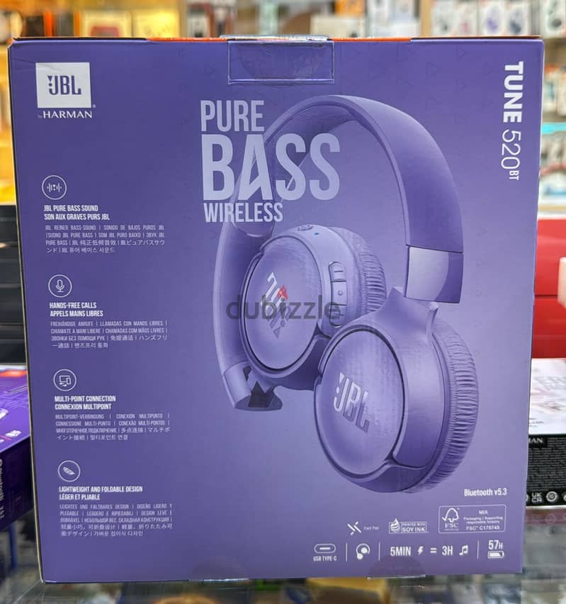 Jbl tune 520bt purple original and brand new offer 1