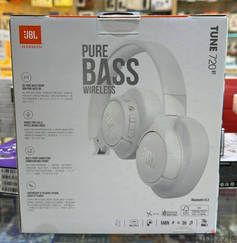 Jbl Tune 720bt white 1