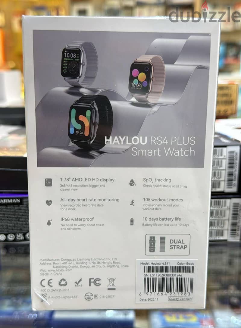 Haylou watch Rs4 plus black 1