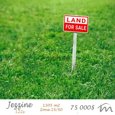 Jezzine -Kfarhoune | 1205m² Land | Road Access | Zone 25/50 Open View