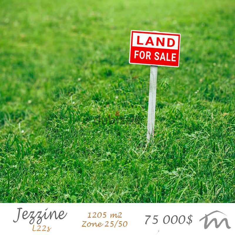 Jezzine -Kfarhoune | 1205m² Land | Road Access | Zone 25/50 Open View 0