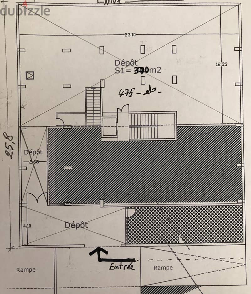 Ain Saadeh | 370m²Warehouse + 140m²Terrace | Height 4,75m | EasyAccess 1