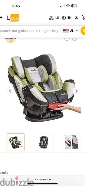 Evenflo Symphony Elite All-in-One Convertible Car Seat